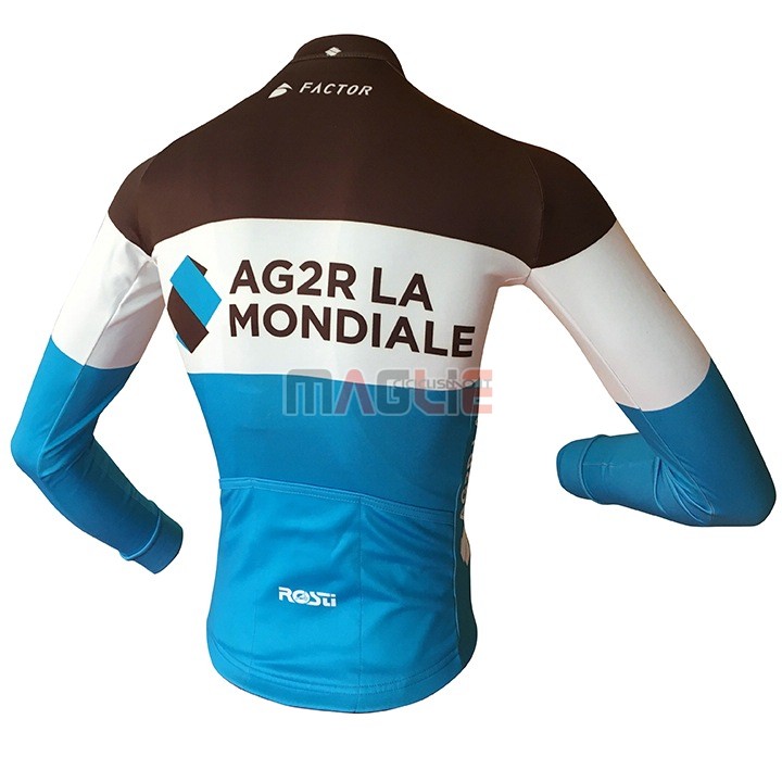 Maglia Ag2r La Mondiale ML 2018 Marrone Blu